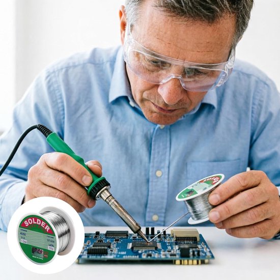 Kwaliteitsvolle loodvrije soldeerdraad met harskern, 1mm, 100g - Ideaal voor elektronica, lage temperatuur solderen en precisiewerk — afbeelding 4
