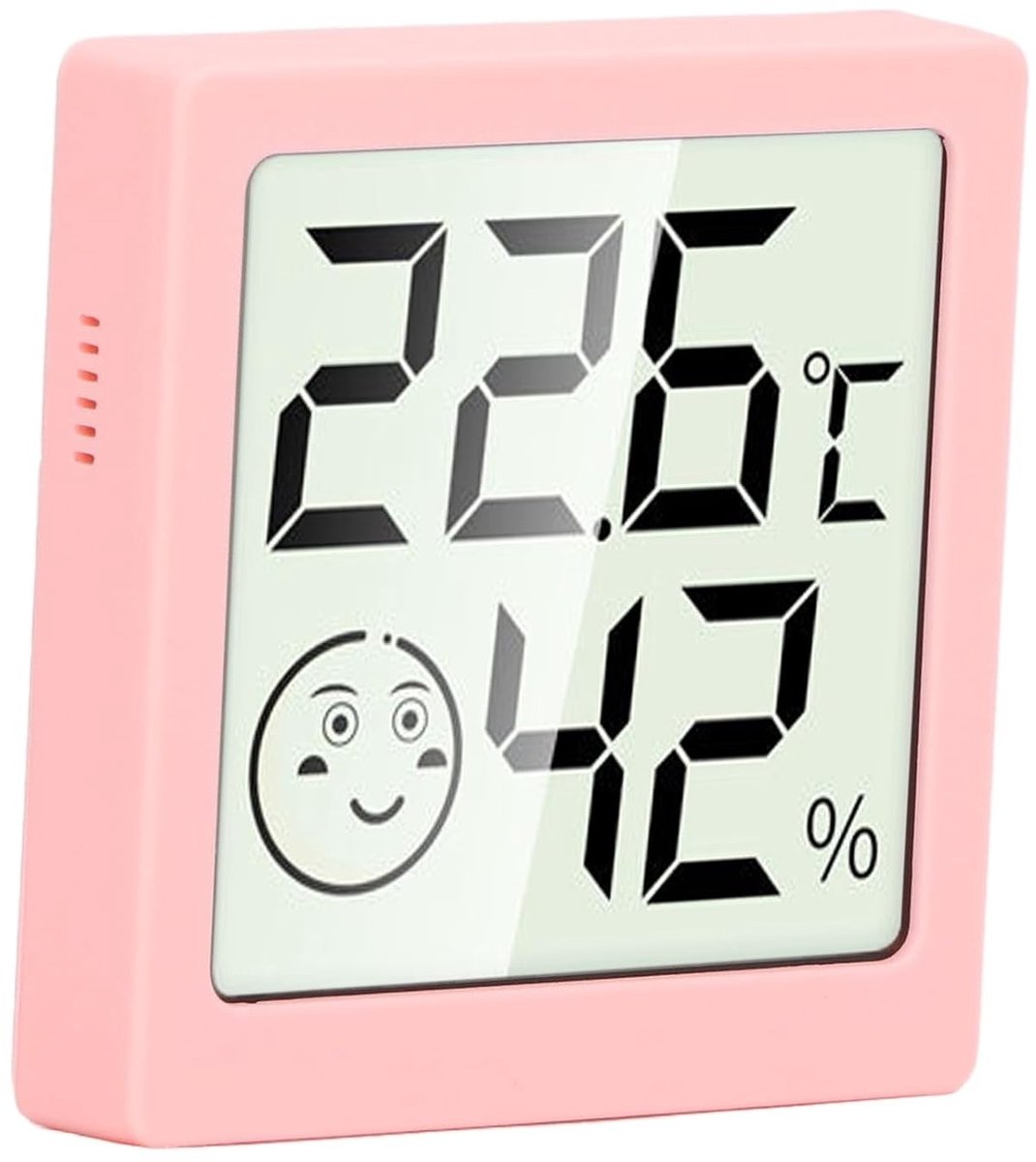 Digitale Kamertemperatuur- en Vochtigheidsmeter, Mini Hygrometer met Hoge Nauwkeurigheid, Roze, Ideaal voor Thuisgebruik