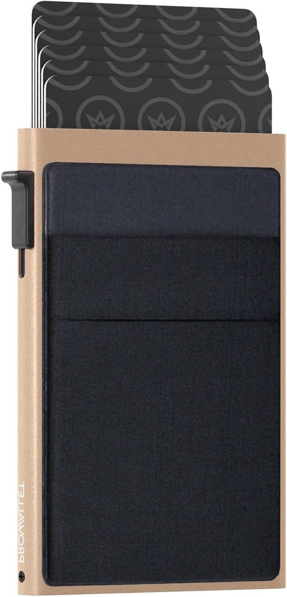 Kaarthouder Deluxe - Portemonnee Kaarten - Veilig Opbergen - RFID Bescherming - 7 Kaarten - Goud