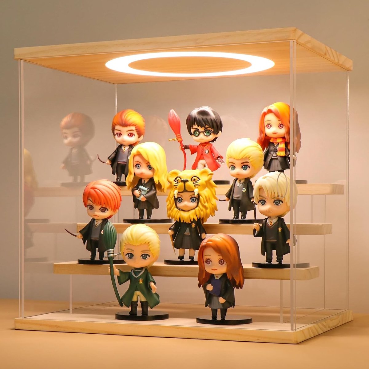 Display Case voor Modelauto's, Mini Figuren en Verzamelobjecten met LED Verlichting - 4 Niveaus, Acryl Bescherming en Stijlvolle Presentatie