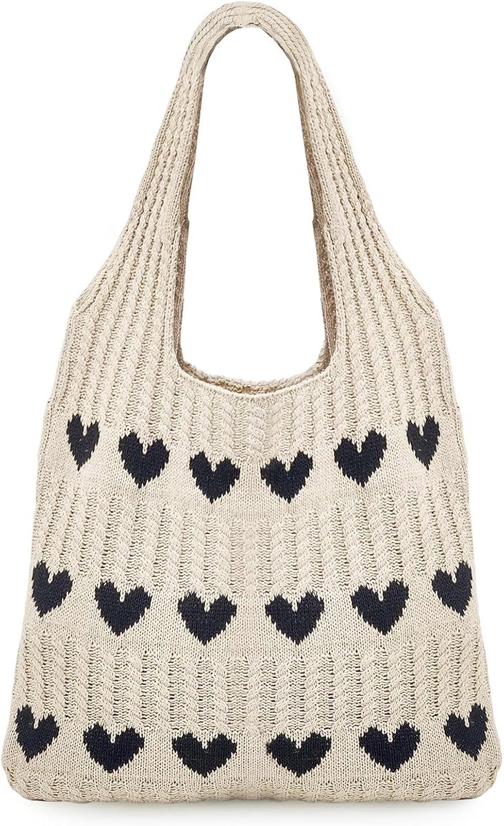 beifon Beach Bag for Women, Summer Boho Knitted Bag, Beach Bag, Mesh Crochet Handbag, Tote Bag, Net Bag, Shoulder Bag - ShopVlot