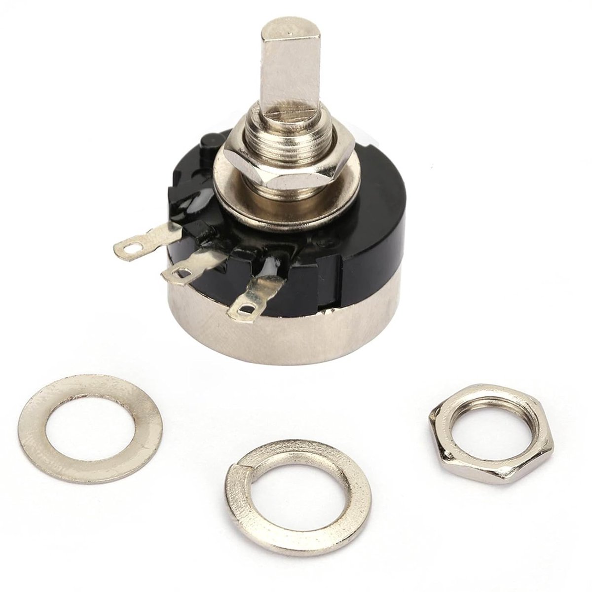 SnelShoppen - 5K Carbon Film Potentiometer - Enkele Cirkel, 2W Lineair, Hoge Nauwkeurigheid, Lichtgewicht en Compact, Voor Elektronische Toepassingen