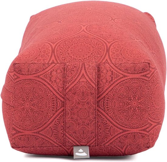 Yoga Hulpmiddel - Steun Kussen - Ontspanningsoefeningen - Afneembare hoes - 60x25x17 cm - Donkerrood — afbeelding 5