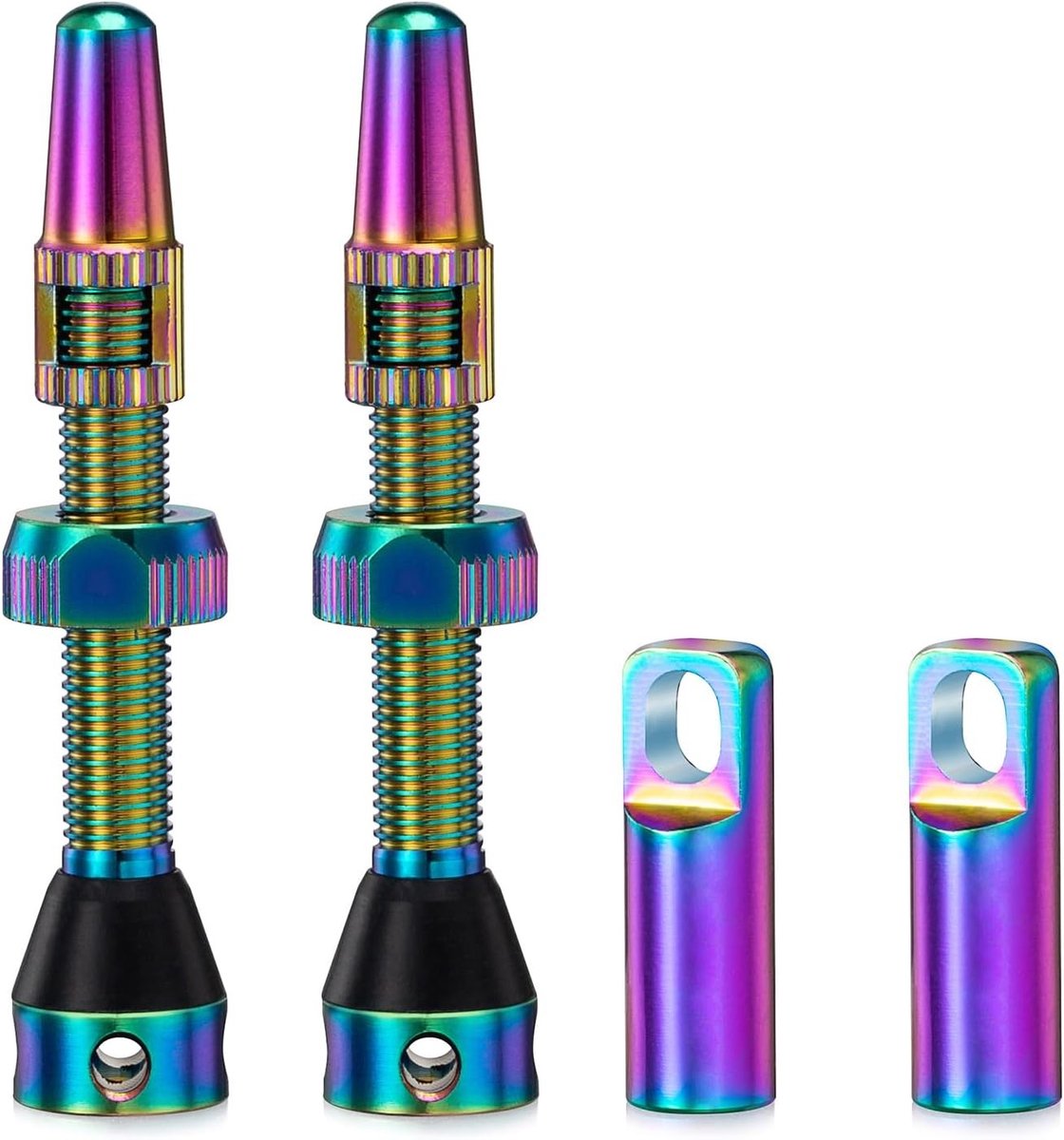 Tubeless Ventielen voor Fietsen - 2 Stuks Neon Presta Ventielen van 44mm voor Optimale Luchtafdichting