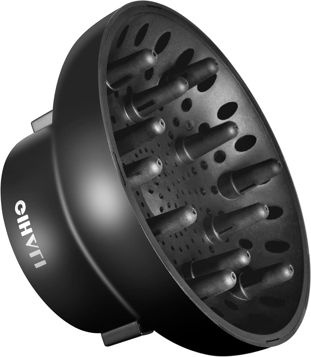 Universele Haardiffuser - Krul Styling - Volume Creëren - Gepatenteerde Flex Armatuur - 4-6.6 cm - Zwart