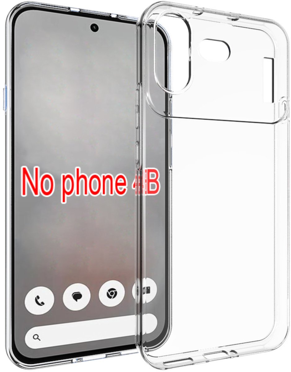 MobyDefend Hoesje - Geschikt voor Nothing Phone (4b) - Transparante TPU Backcover - Volledig Doorzichtig
