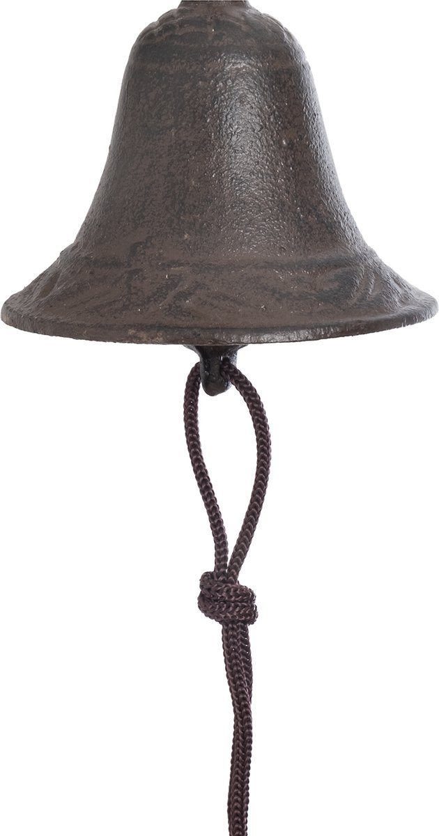 Moritz Deurbel Uil – Gietijzeren Wandbel Tuinbel Buitenbel met Koord – Antiek Bruin Handgeschilderd – Hoogte 38 cm – Decoratieve Bel met Klepel voor Voordeur Tuin en Terras – Weerbestendig Nostalgisch Landelijk Vintage Brocante Cadeau