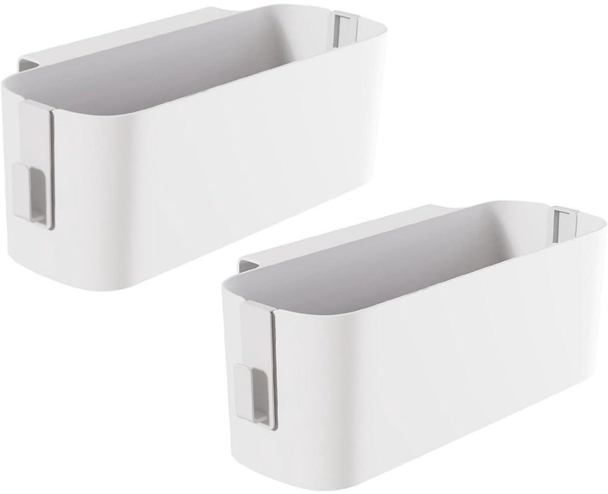 SSTRWGOOD Hangend opbergrek voor naast het bed - Tweedelige set - Hangende opbergmand voor naast het bed - Nachtkastje & opbergtas - Met 2 afneembare haken - Geschikt voor kantoren, scholen, huizen, studentenkamers, stapelbedden