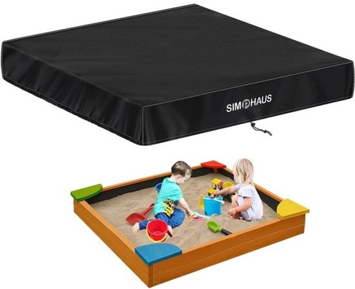 Zandbak Hoes 90x90x20cm Waterdicht UV Bescherming Afdekzeil voor Zandbak