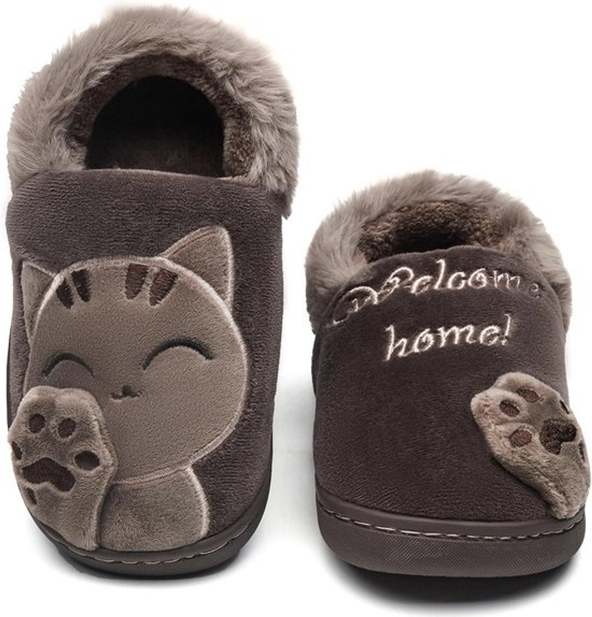 Warme Gevoerde Winterslippers voor Kinderen en Volwassenen - Comfortabele Pantoffels met Antislip Zool in Maat 20-44 EU