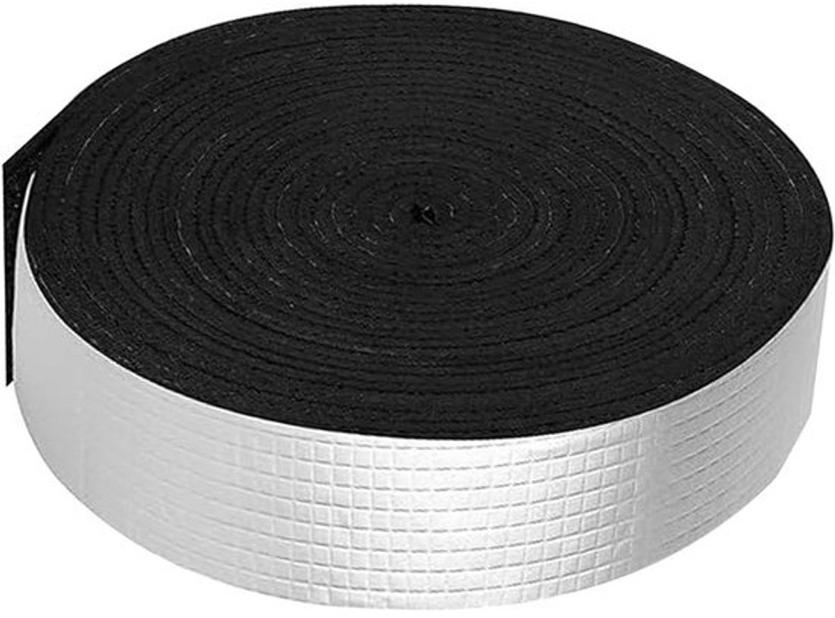 Pijp Isolatie Schuim - Isolatietape Pijpen - Energie Besparen - Reflecterend Aluminium - 5cm x 10m - Grijs