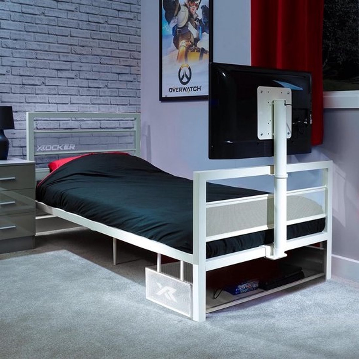 Eenpersoons Gaming Bed met TV Standaard - Perfect voor Gamers