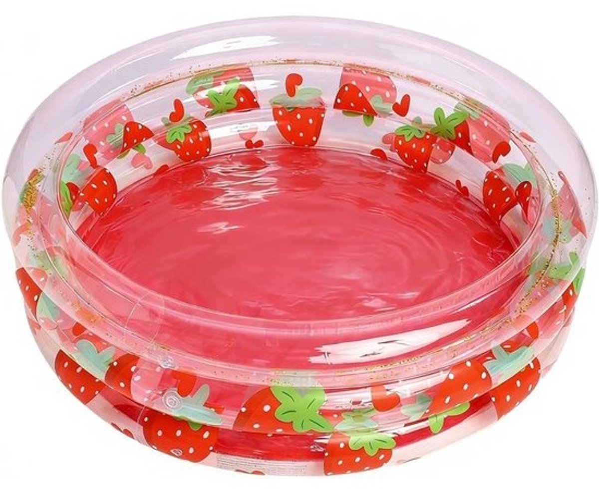 Kinderwaadbad - Opblaasbaar zwembad - Zomerse waterspellen - Duurzaam verdikt materiaal - 85x85x25cm - Strawberry