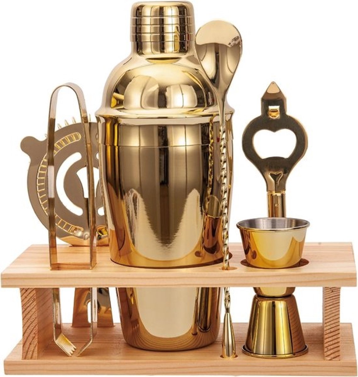 Complete Cocktail Shaker Set - 7 Delig Roestvrijstalen Bar Set voor Thuis en Professioneel Gebruik
