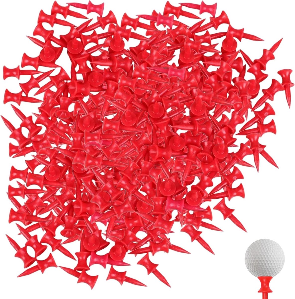 Hernieuwbare plastic golf tees set van 100 stuks, 32mm, ideaal voor golfers en golfaccessoires