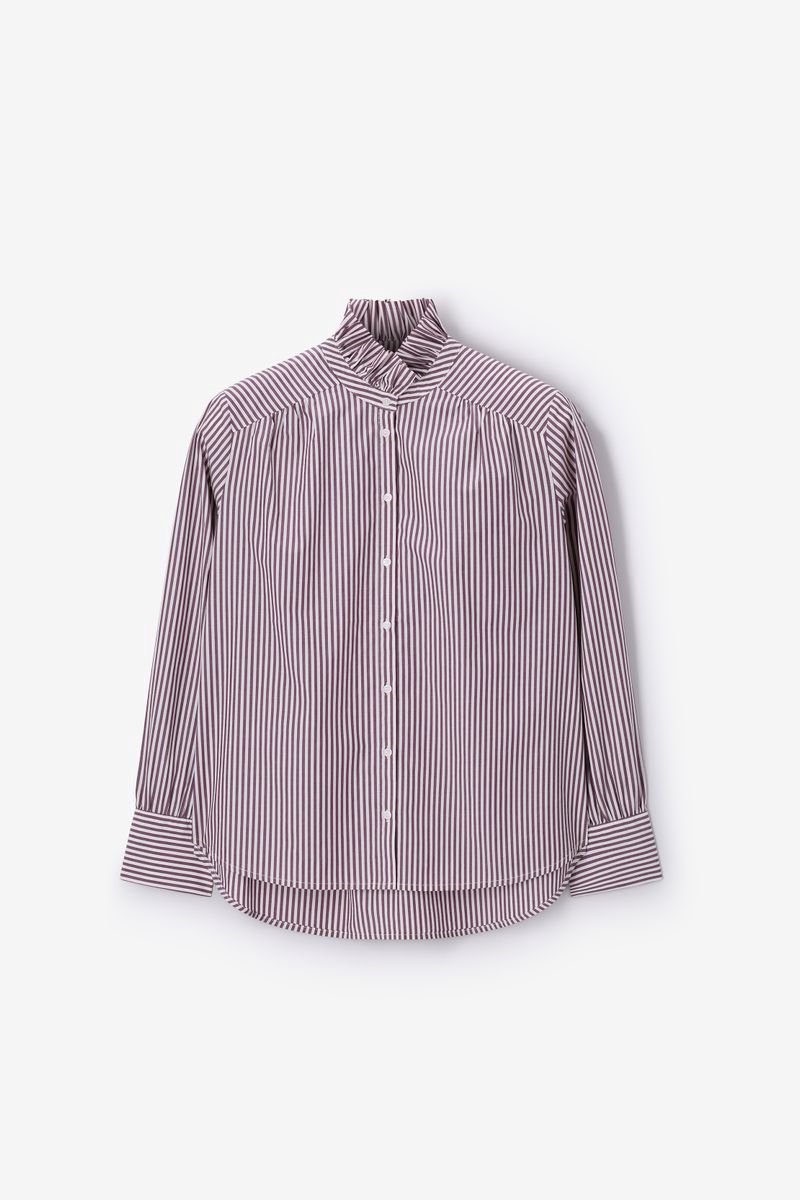 Sissy-Boy - Donkerrode gestreepte blouse