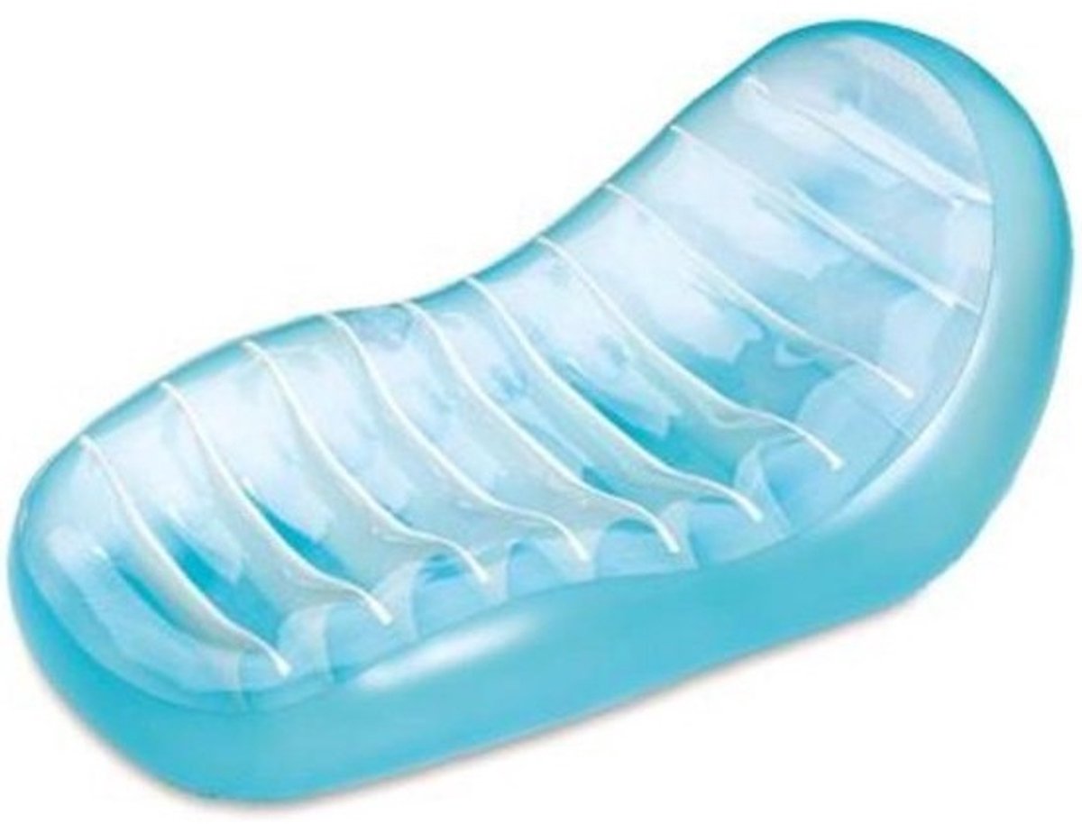 Opblaasbare Fauteuil - Luchtbed Relaxstoel - Water Zomer - Ergonomisch Ontwerp - 168 x 81 cm - Blauw