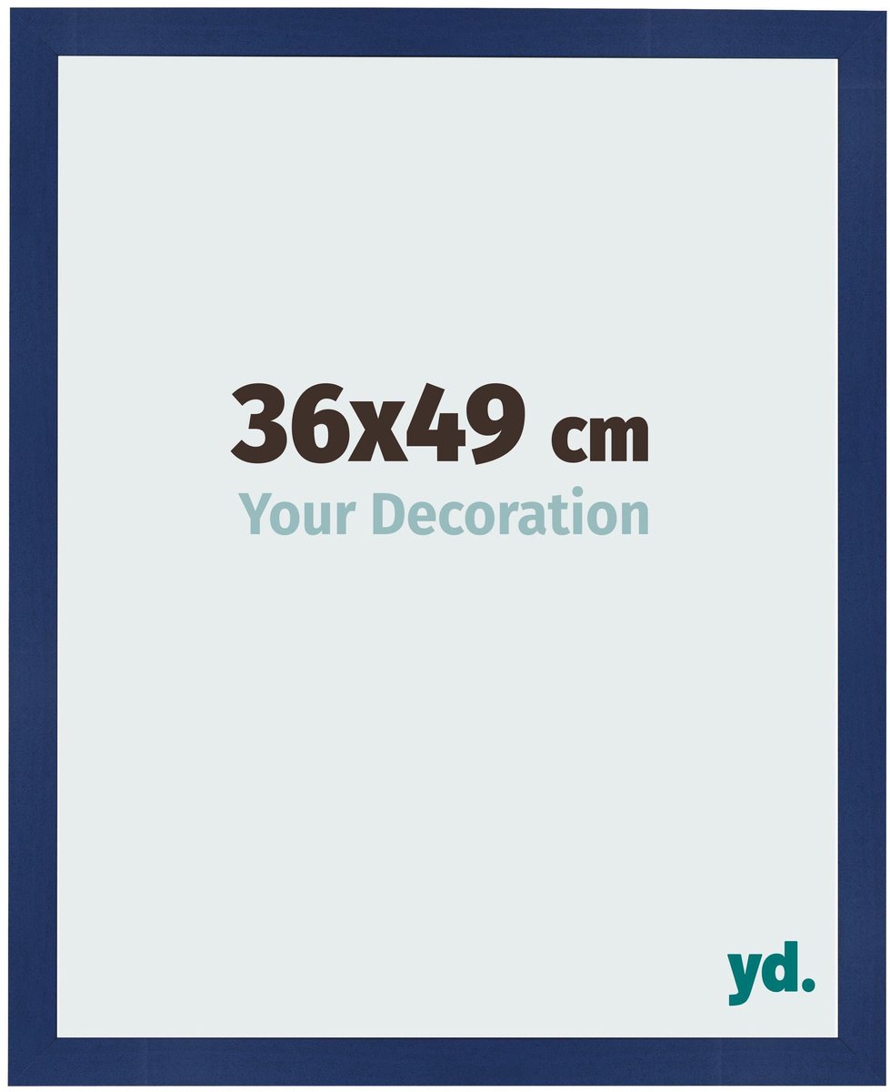 Your Decoration - Fotolijst 36x49 cm - MDF - Donkerblauw Geveegd - Bologna