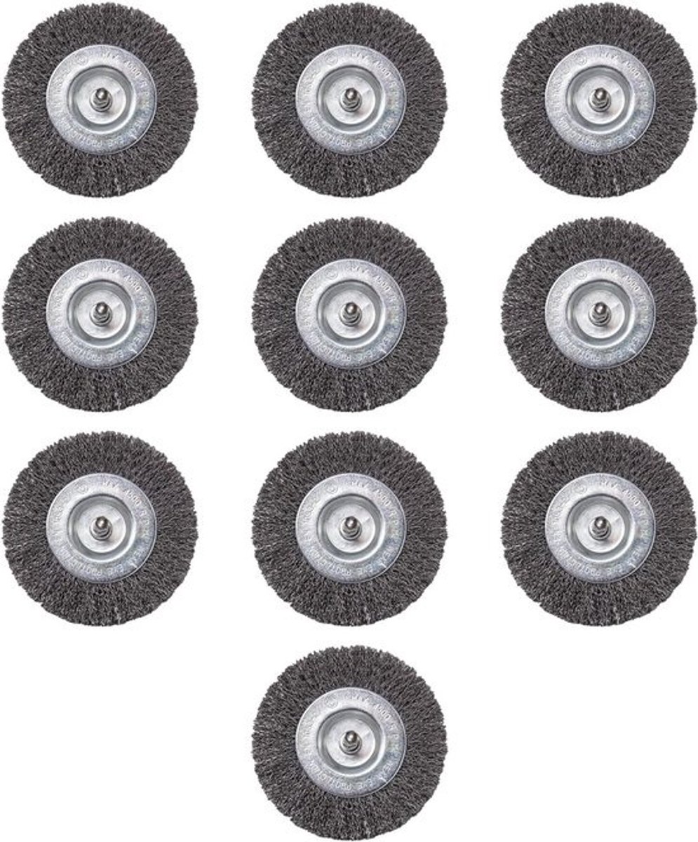 Voegenborstel Set - Metaal Borstels - Terrassen Reinigen - 10 Delige Set - Tot 1cm Breed