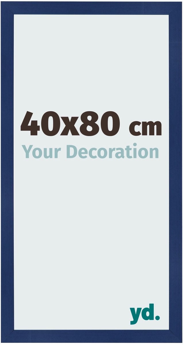 Your Decoration - Fotolijst 40x80 cm - MDF - Donkerblauw Geveegd - Bologna