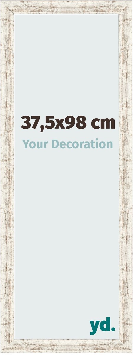 Your Decoration - Fotolijst 37,5x98 cm - MDF - Wit Vintage - Bologna