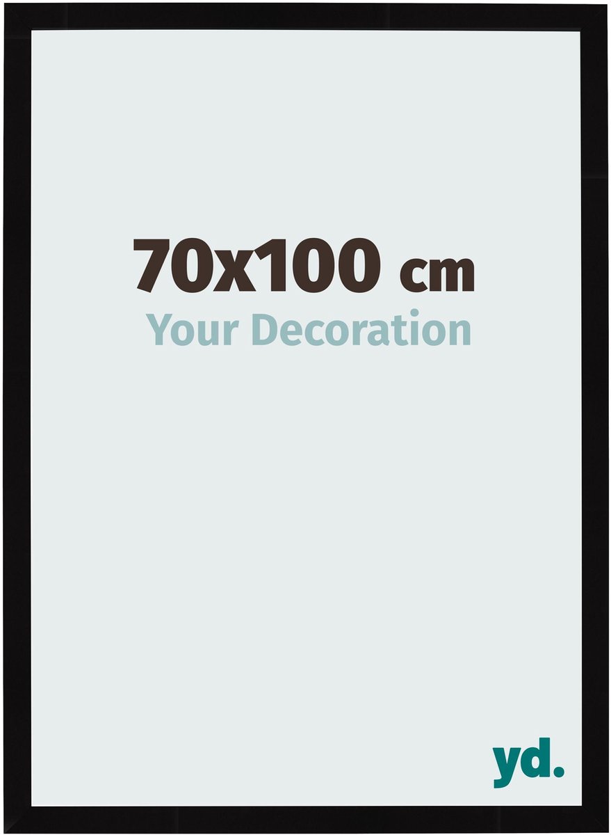 Your Decoration - Fotolijst 70x100 cm - MDF - Zwart Hoogglans - Bologna