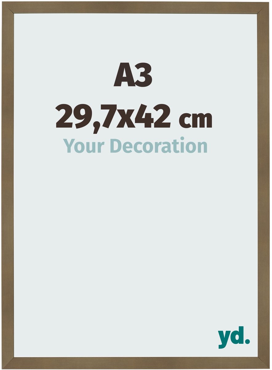 Your Decoration - Fotolijst A3 29,7x42 cm - MDF - Brons Decor - Bologna