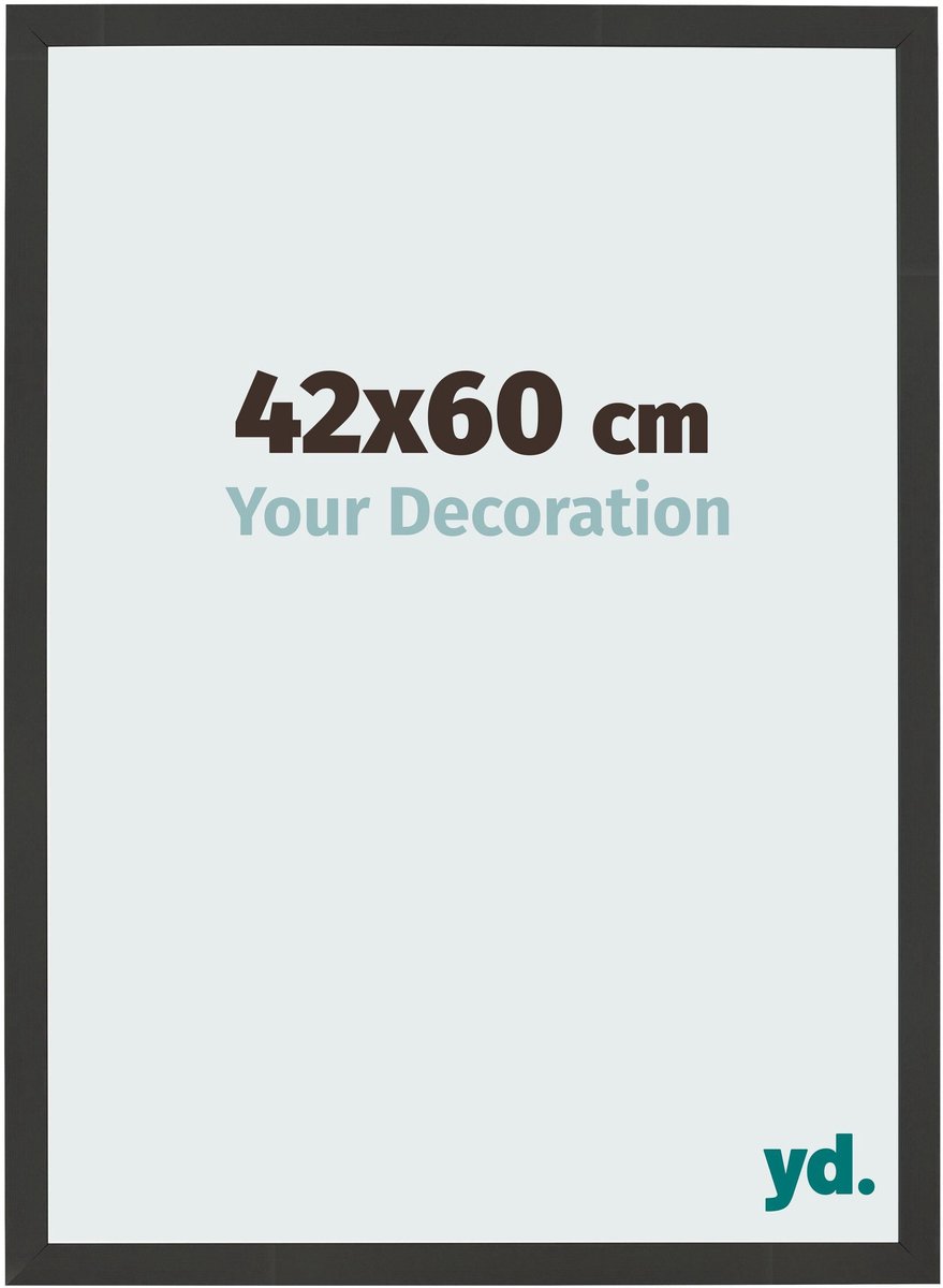 Your Decoration - Fotolijst 42x60 cm - MDF - Zwart Houtnerf - Bologna