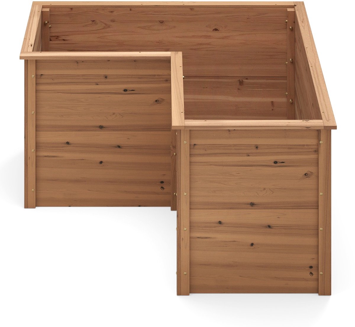 SureDeal® - Plantenbak - Vierkante Moestuinbak Dennenhout - Open Vormige Basis - Groenten - Fruit - Tuin - 120x120x63 cm - Koffiebruin