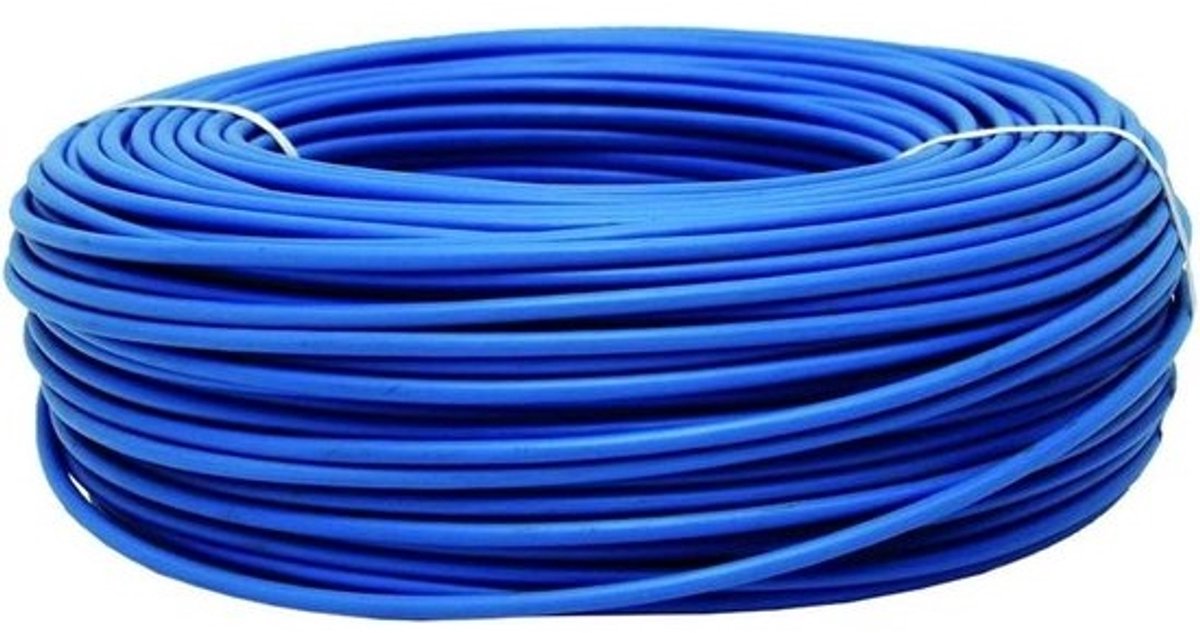 Elektrische kabel - Installatiekabel H07V-K - Installatie en aanleg - Koperen geleider - 100 m x 6 mm² - Blauw