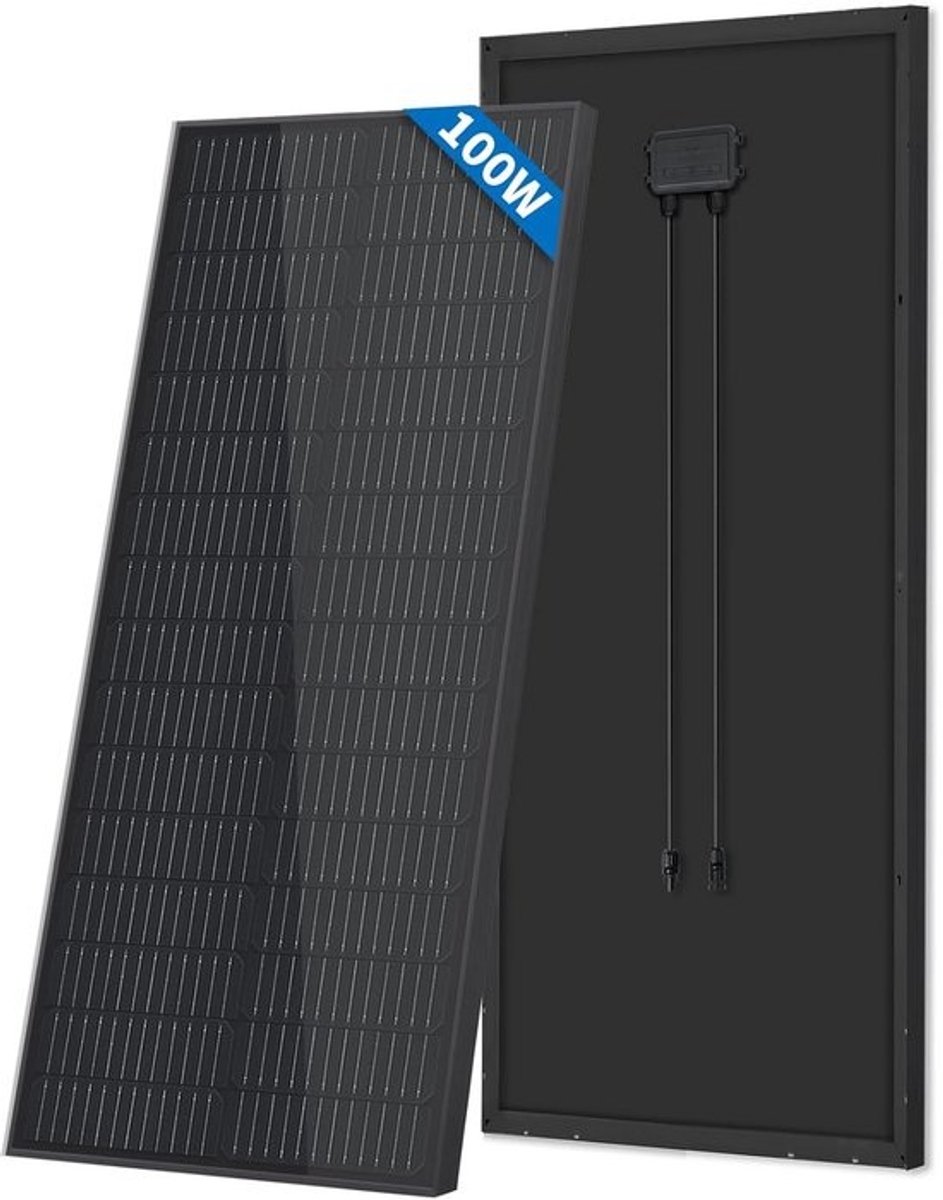 100W Monokristallijn Zonnepaneel Full Black voor Camper, Boot en Stand-Alone Systemen