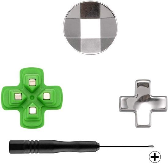 Magnetische Metalen Knoppen en D-pads Vervangingsset voor PS4 Controller Slim Pro — afbeelding 3