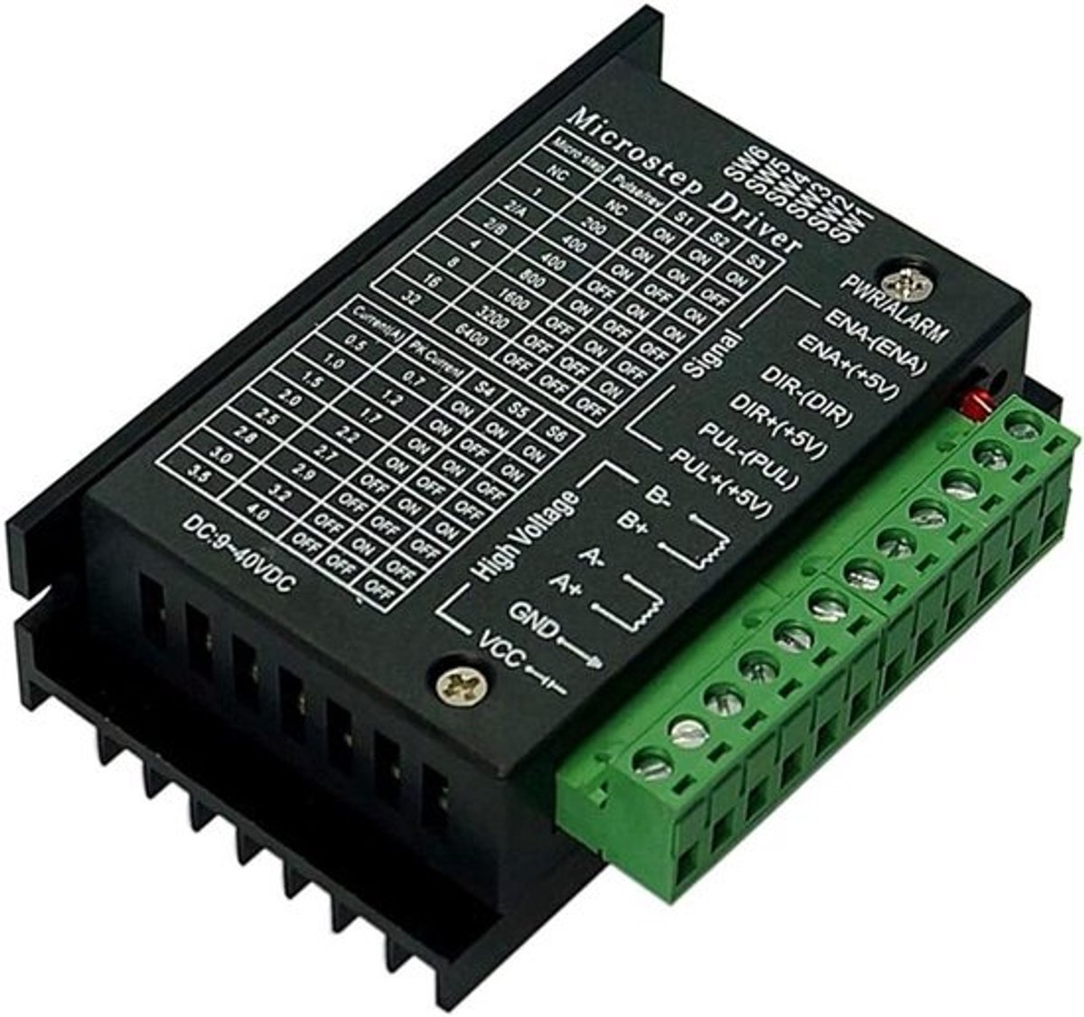 Hybride Stappenmotor Driver voor CNC Besturing - 2/4 Fase, 9-42V, 4A
