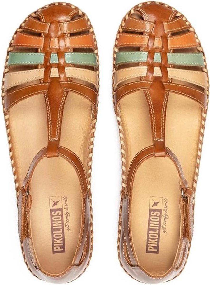 Leren sandalen bruin voor dames