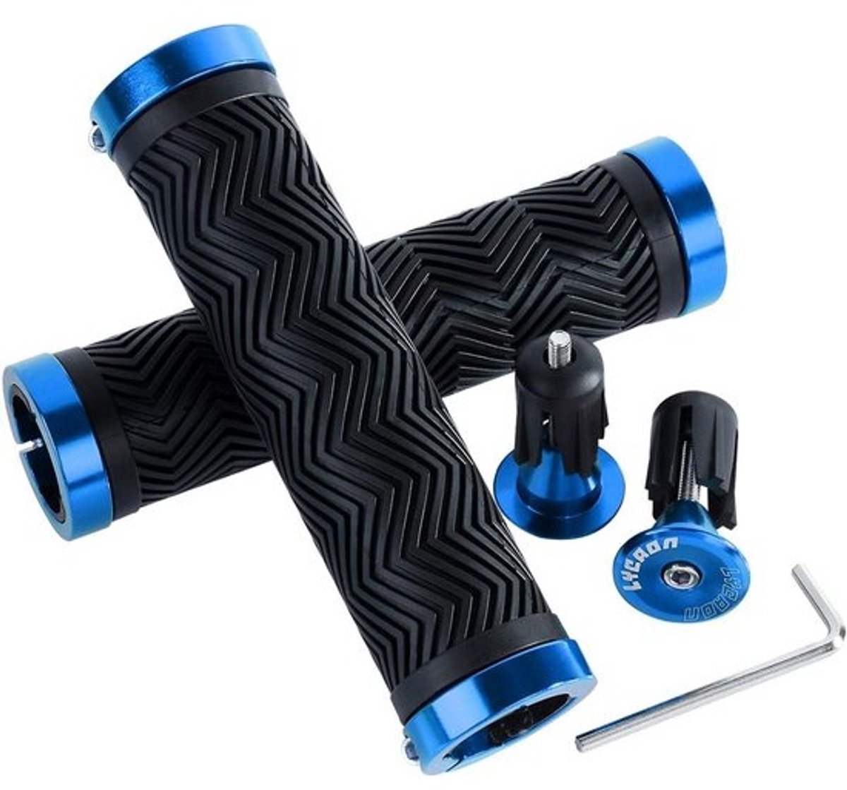 Ergonomische Fiets Handvatten met Uitbreidbare Eindkappen - Antislip Rubber voor MTB, BMX, en Urban Fietsen