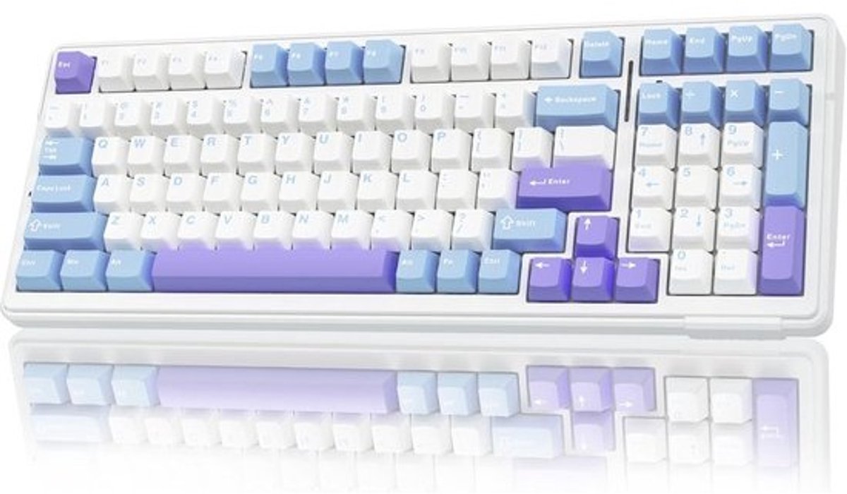 Draadloos mechanisch toetsenbord met RGB-achtergrondverlichting en hot-swappable schakelaars