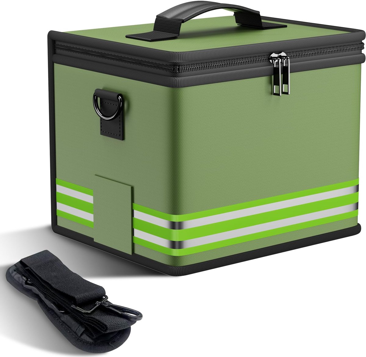 Opbergtas voor Lipo Accu's - Brandwerend en Explosiebestendig - Groen 24x20x18cm