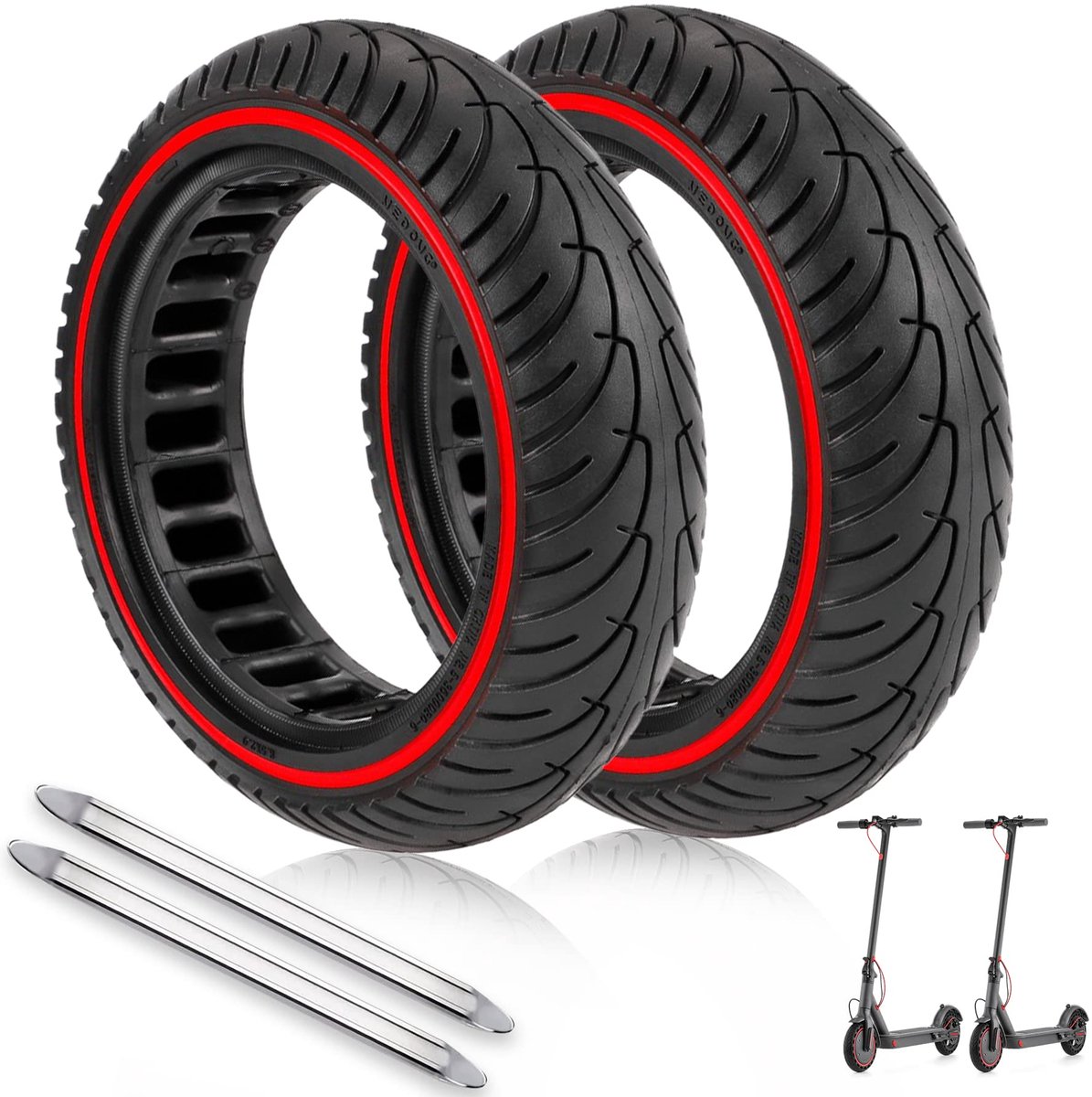 ANSENI Scooterband voor Xiaomi elektrische scooter, banden 8,5 inch, solide reservewielen, zeer elastische massief - ShopVlot