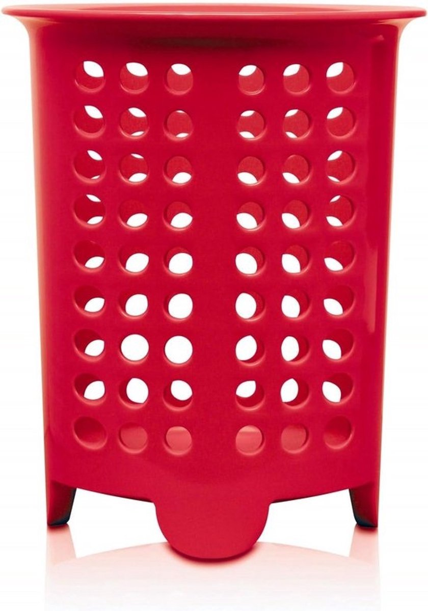 Rood Bestekafdruiprek en -houder van Melamine voor Drooggemak
