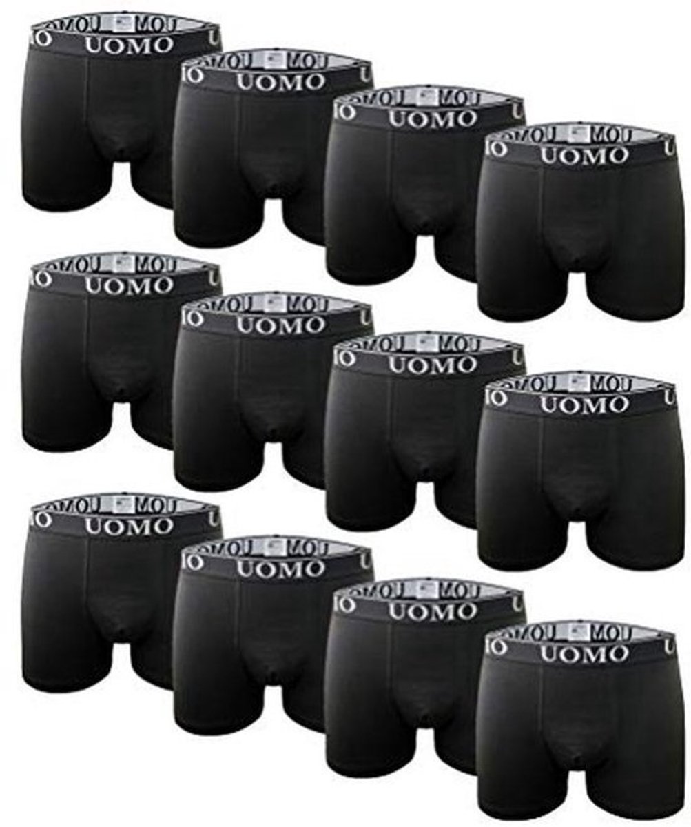 Channo Men's Cotton Boxer Shorts, 12 Pack, UOMO Series, Soft and Comfortable