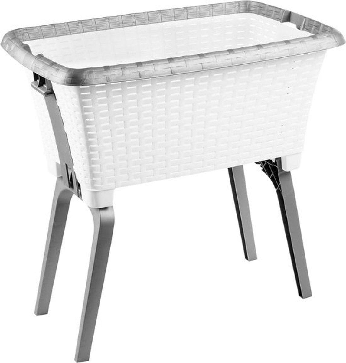 Wasmand met standaard - Korf met poten - Wassen organiseren - Automatisch inklapbaar frame