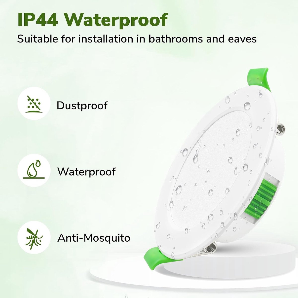 Set van 10 LED Inbouwspots - Wit - 10 Stuks - Extra Plat 25mm - Voor Badkamer en Keuken