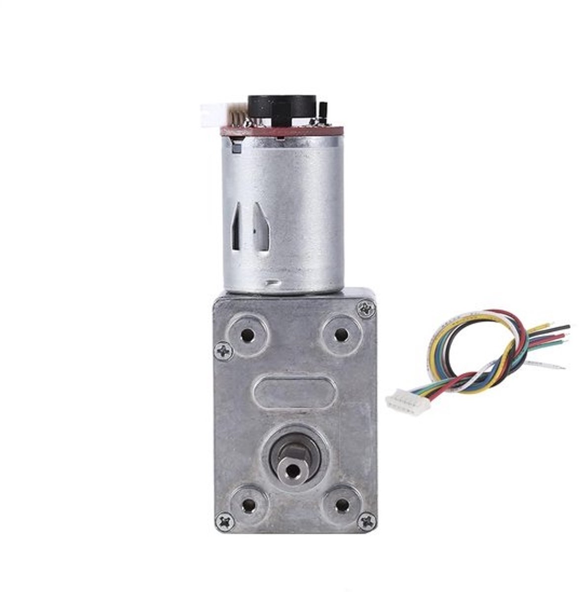 12V DC Wormwielaandrijving Motor met Encoder Sterke Zelfremmende 6mm As