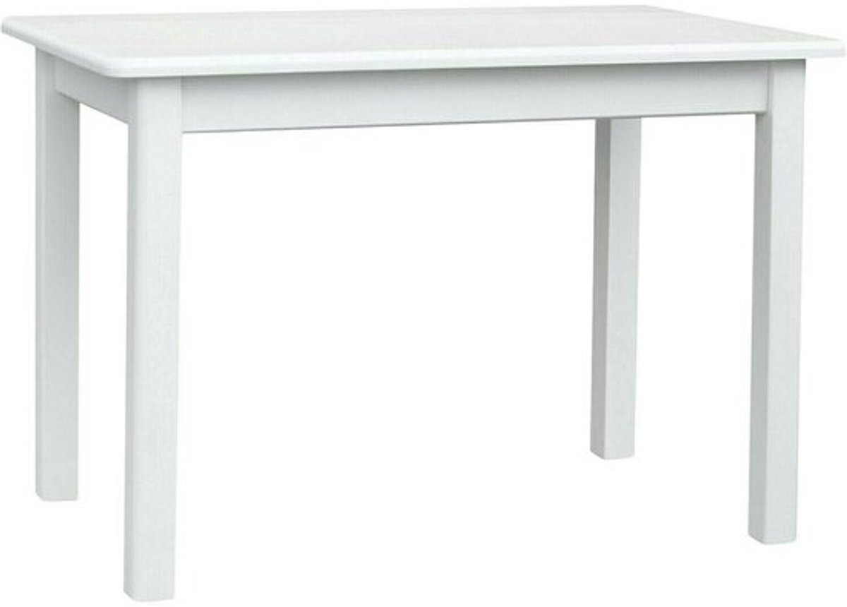 Eettafel - Keukentafel - Gezellig tafelen - Handgemaakt design - 70 x 130 cm - Wit