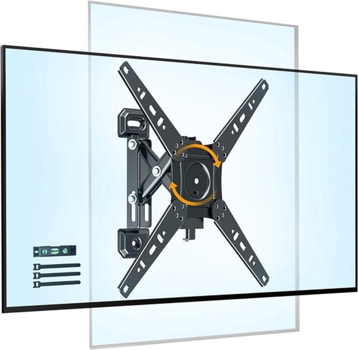 Verstelbare TV en Monitor Wandbeugel voor Schermen 13-49 inch met Full Motion en Rotatie