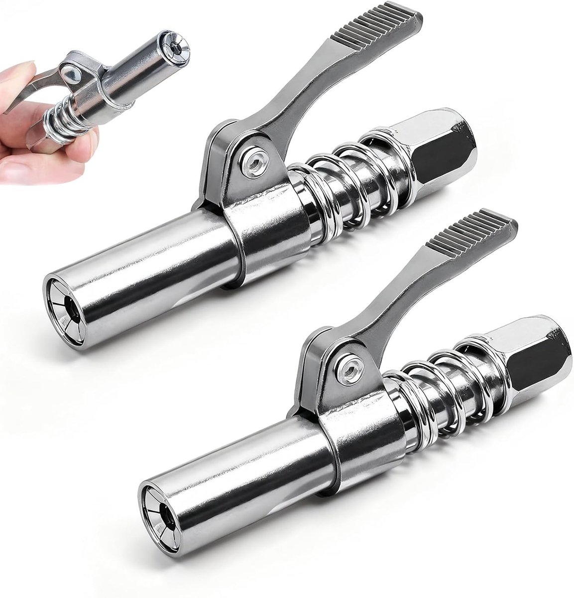 Set van 2 vetpers nozzles voor vetpers, vetspuit en vettoepassingen, ideaal voor precisie en gebruiksgemak