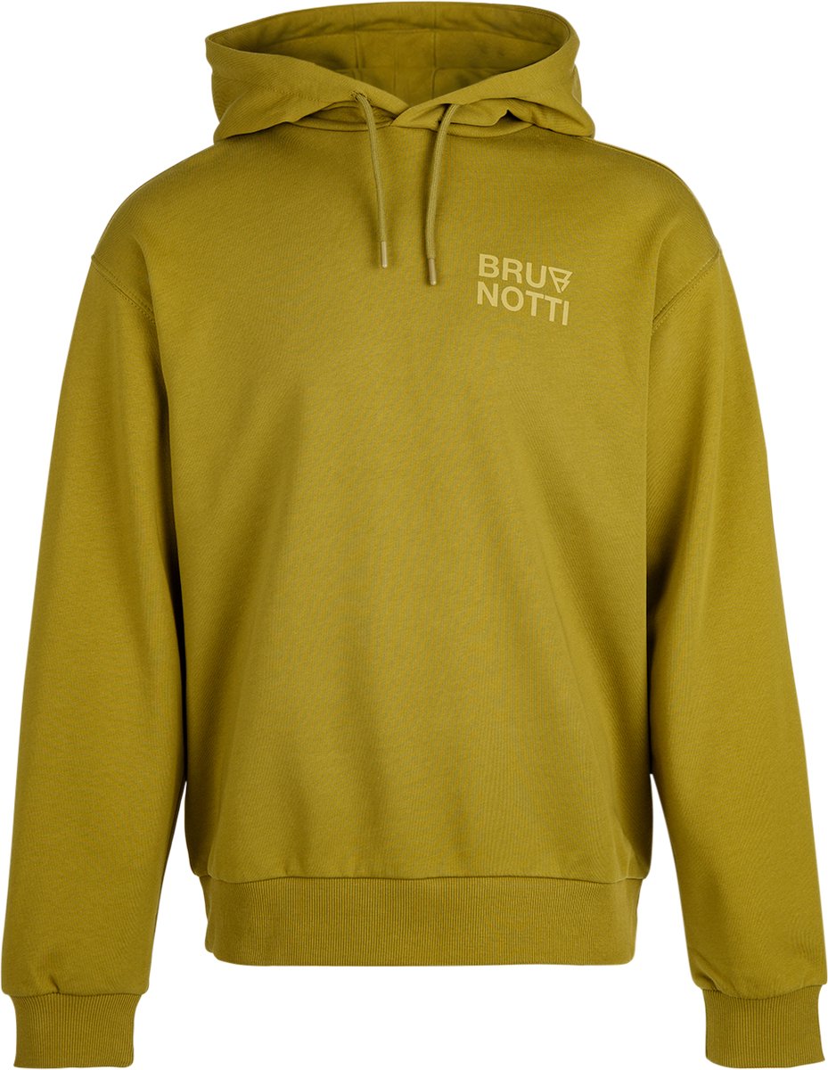 Brunotti - Haral Hoodie Heren - Dark Moss - Sweater met Capuchon - Trui - Relaxed fit - Rib Details - XXL