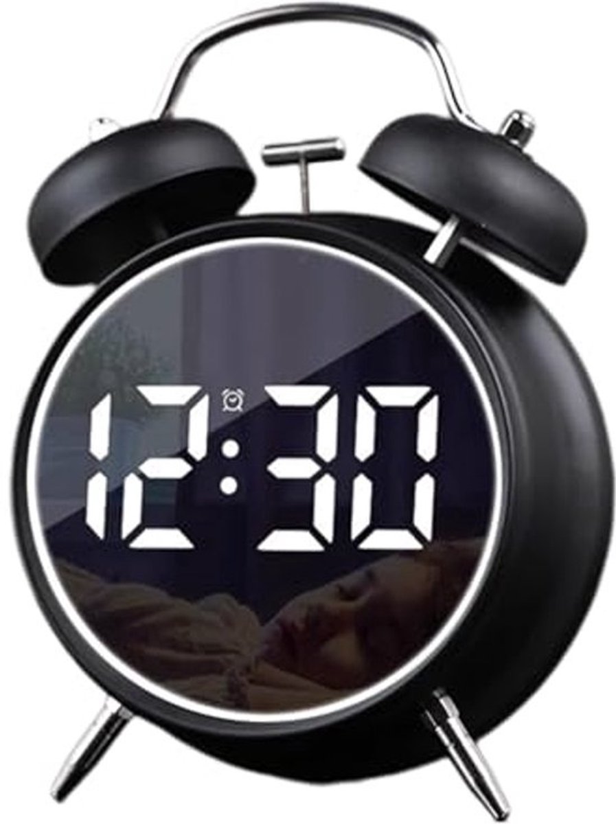 Digitale 4,5 inch LED wekker met stille werking en luide alarmfunctie