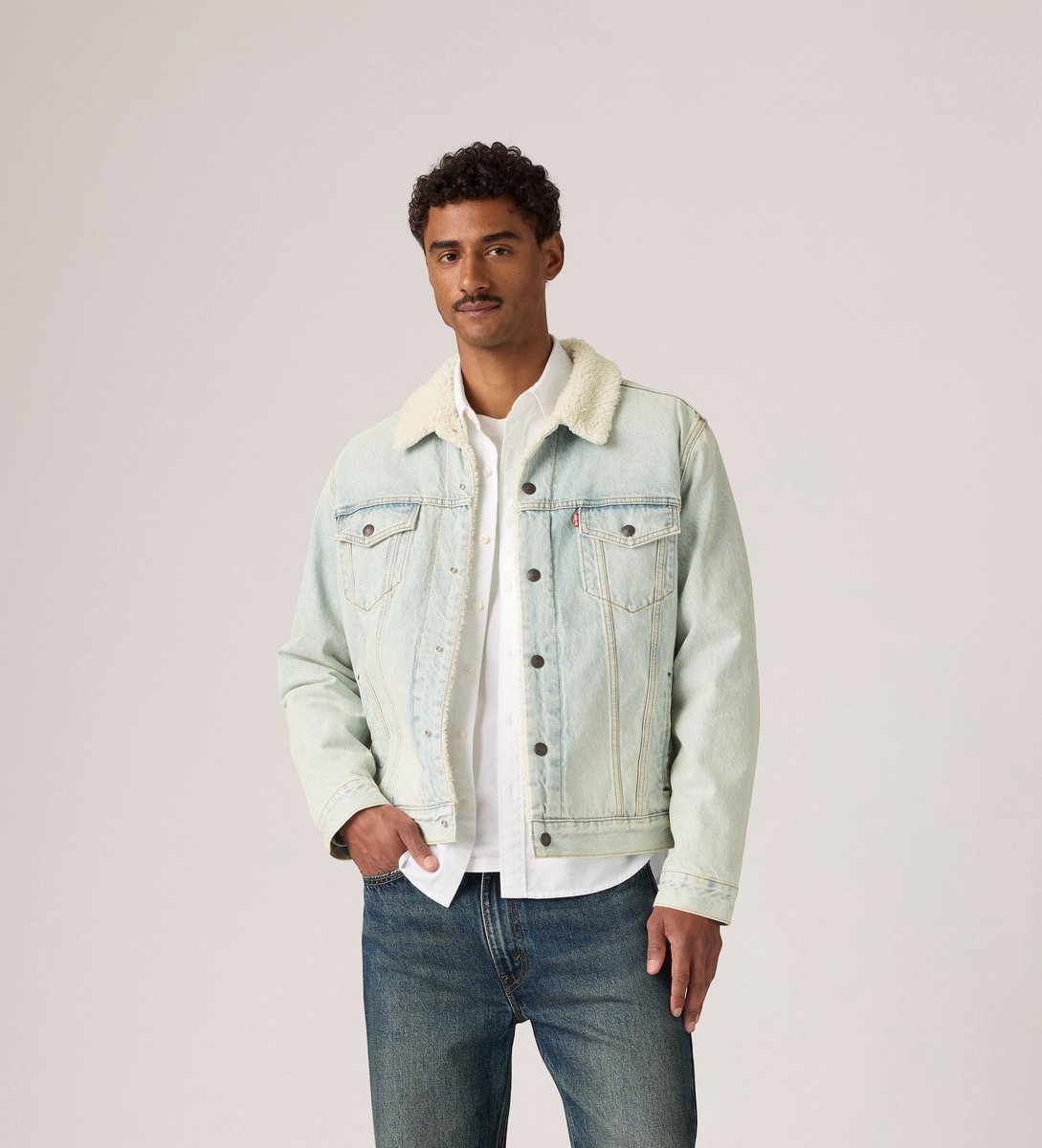 Levi’s Jack Type 3 Sherpa Trucker lichtblauw