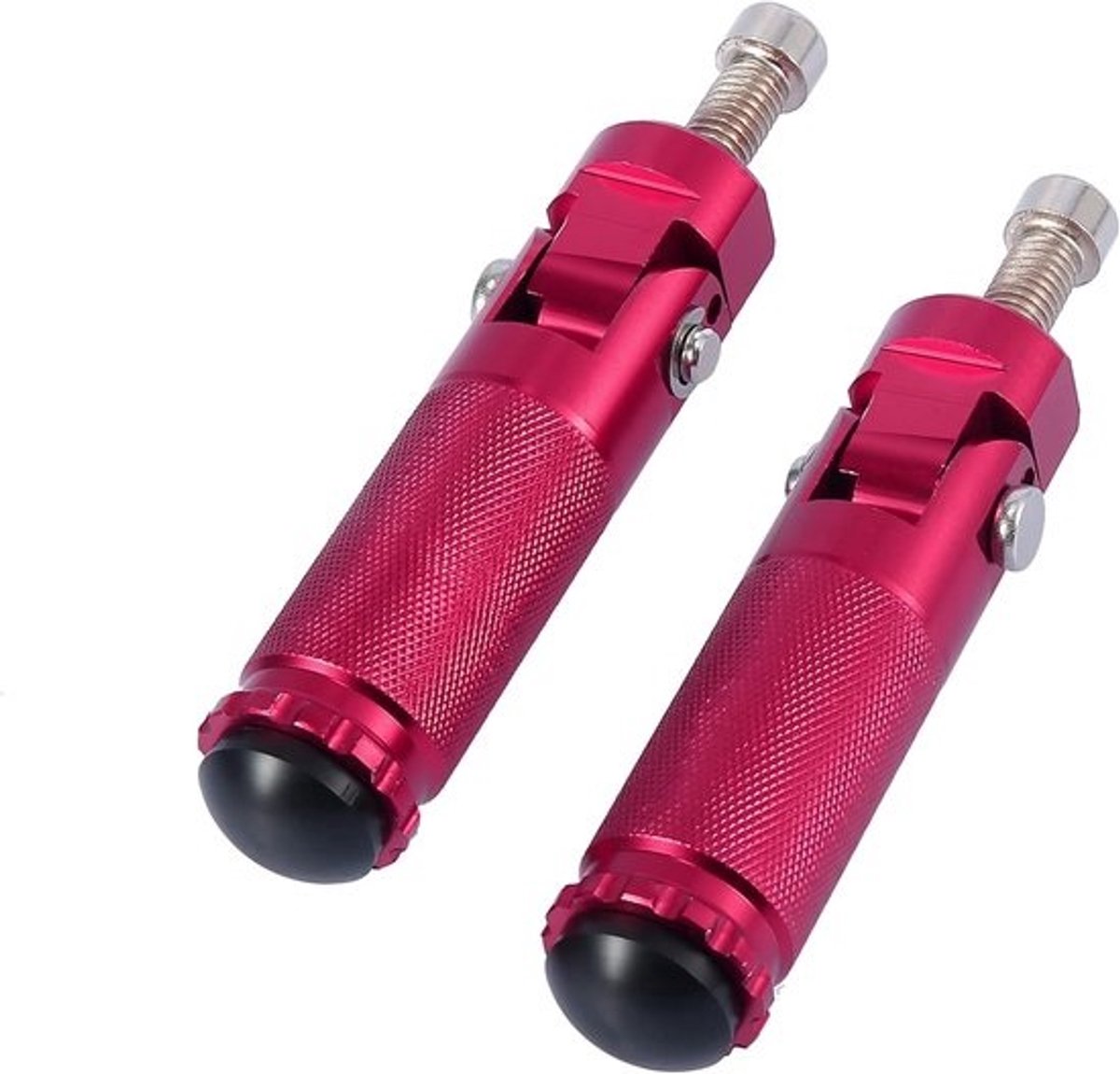 Motorfiets Voetsteunen - Treeplanken Set - Veilig Rijden - 90 Graden Inklapbaar - 8 mm Montage - Rood